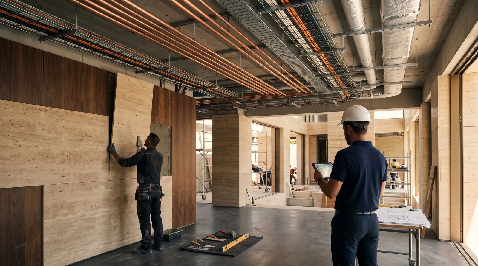 MEP installation during fit-out